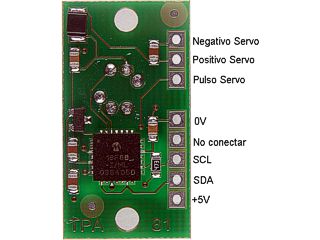 Conexiones del sensor termico TPA81. Clic para ampliar.