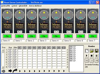 VisualSC Programa de control del servos