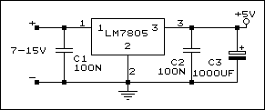 Esquema eléctrico de fuente de alimentación de 5V