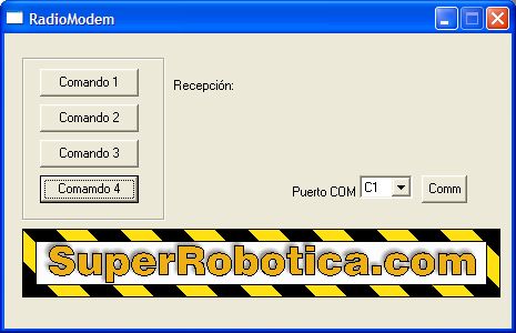 Imagen del programa utilizado para probar el radio modem