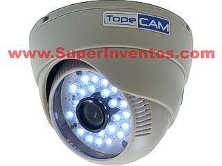 Los leds blancos proprcionan la luz necesaria para que la camara funcione en la oscuridad con un minimo consumo. Clic para ampliar.