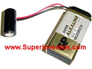 Adaptador para pila de 9V incluido