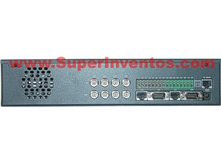 Detalles de conexiones del servidor de video FlexWATCH 5440. Clic para ampliar