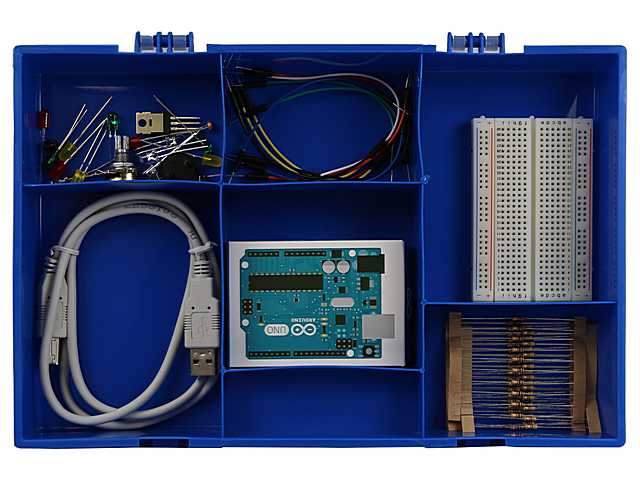 Contenido del kit de trabajo empezando con Arduino UNO