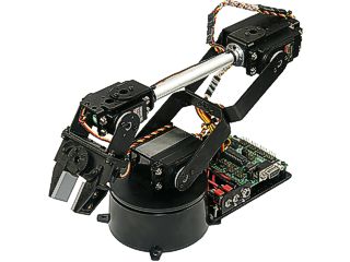 El brazo robot mostrado con rotacion de pinza opcional.