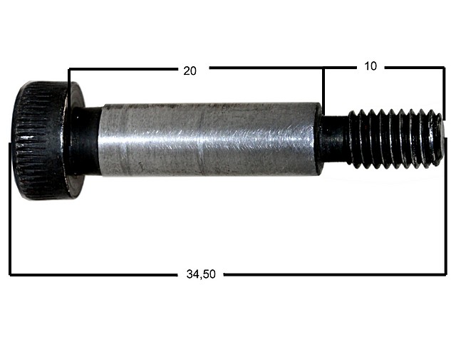 Dimensiones del Tornillo eje de 5x20mm