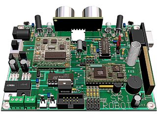 Circuito electronico del Robot SR1. Clic para ampliar