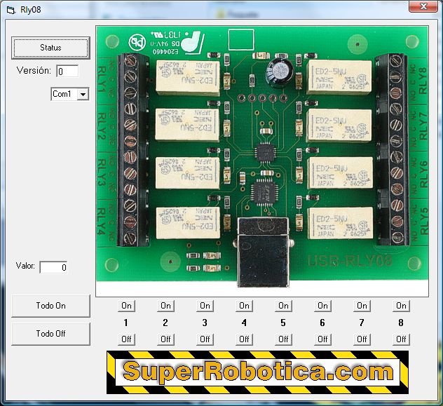 Programa de control de reles en Visual Basic