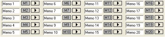20 memories where the servo positions are stored