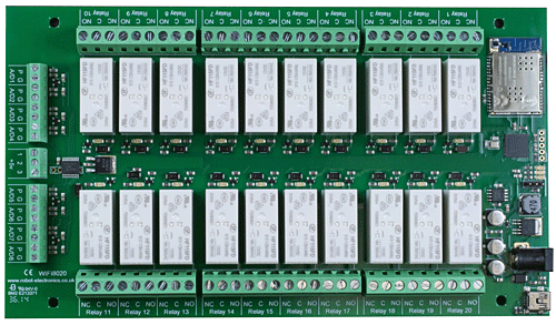 Conexiones de la placa WIFI8020