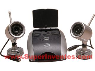 SISTEMA DE VIGILANCIA INALAMBRICO 2 CAMARAS. Clic para ampliar