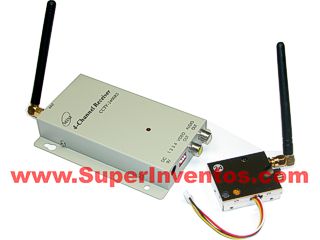 KIT EMISION AUDIO VIDEO 4 CANALES 100 MW 1,2 GHZ. Clic para ampliar