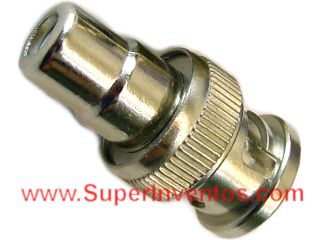 CONECTOR ADAPTADOR DE BNC A RCA. Clic para ampliar