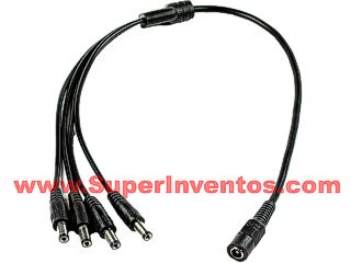 CABLE ALIMENTACION CUADRUPLE MACHO 2,1. Clic para ampliar