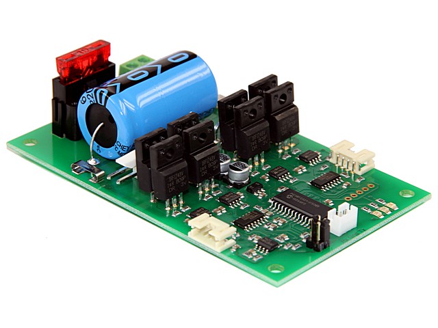 CONTROLADOR SERIE DE MOTORES DC DOBLE 5 + 5 AMPERIOS MD49. Clic para ampliar