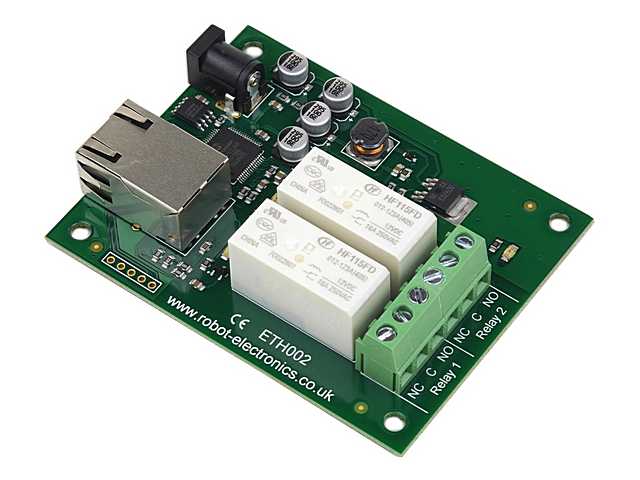 CONTROLADOR DE 2 RELES ALTA POTENCIA ETHERNET ETH-002. Clic para ampliar