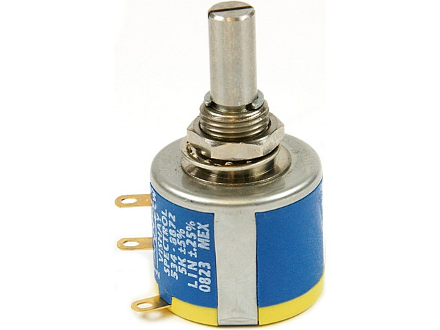 POTENCIOMENTRO PRECISION10 VUELTAS 5K EJE 6MM. Clic para ampliar